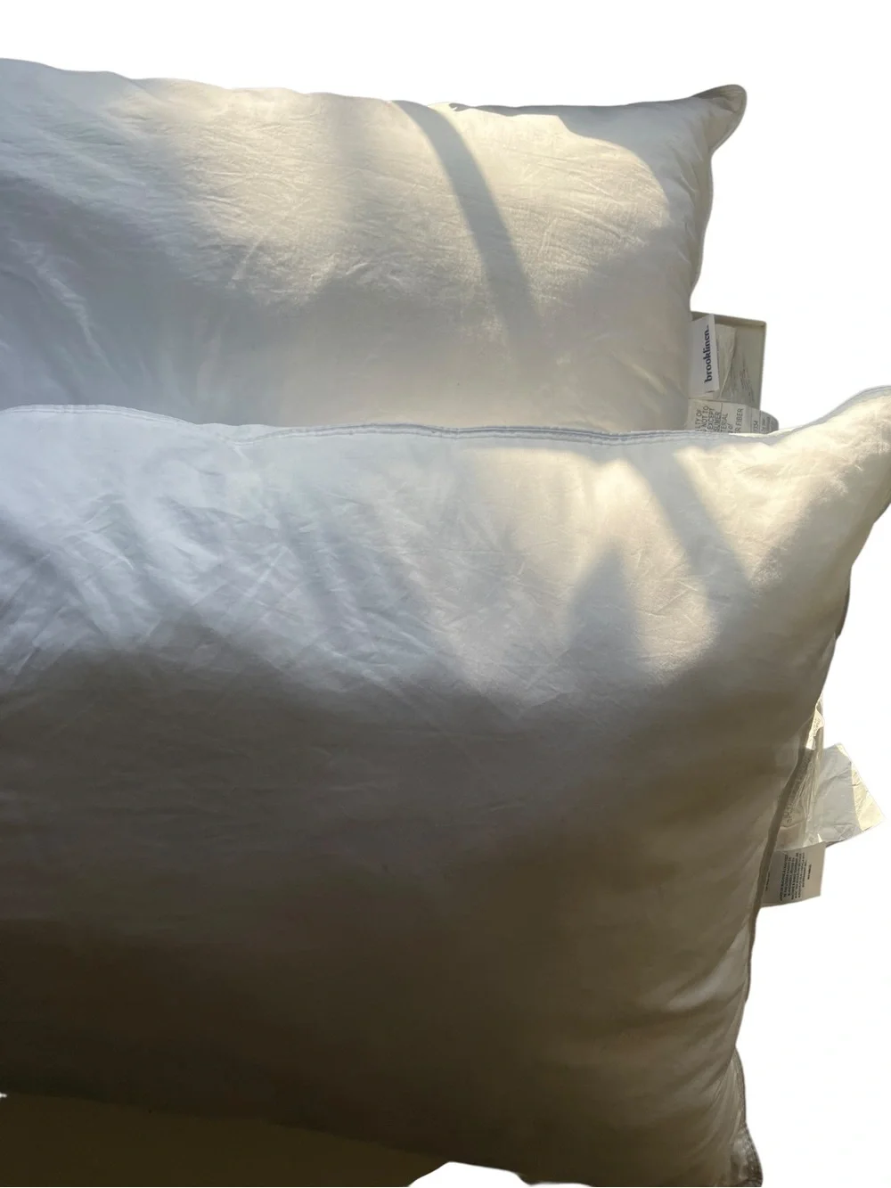 Brooklinen Mid-Plush Alternative Down Pillows Set of 2 KING 20”X36”